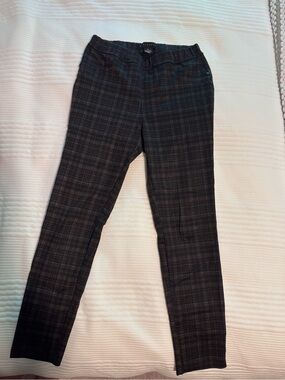Sanctuary Black & Gray Plaid Slim Leggings